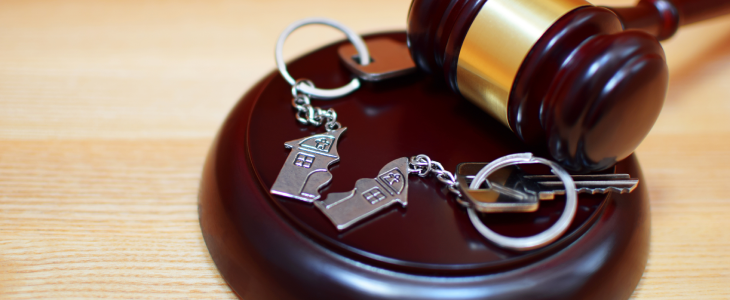 Property split into half during a divorce